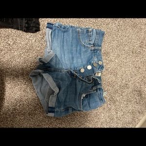 Garage high waisted denim shorts